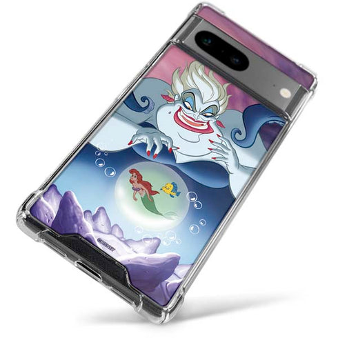 Disney Villains Ursula Ariel and Flounder Google Pixel 7a Clear Case
